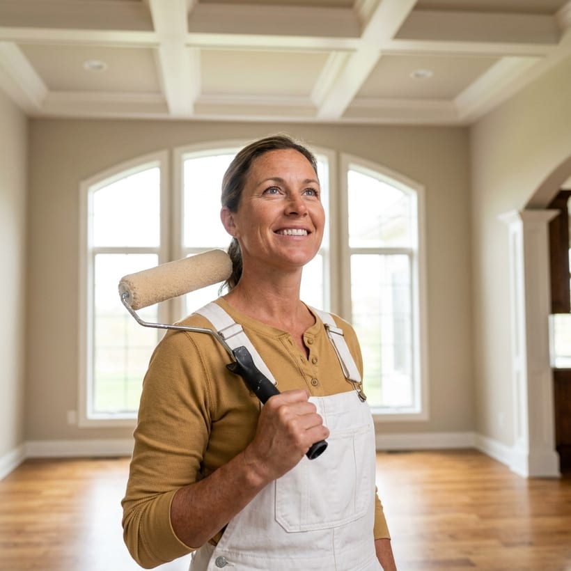 Renaissance Man Painter professional in a bright Mequon home, ready to protect and refinish your space